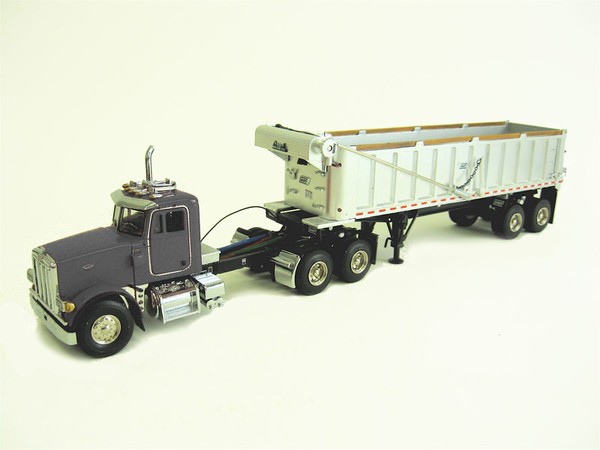 Sword Peterbilt 357 w/East Dump Trailer - Grey